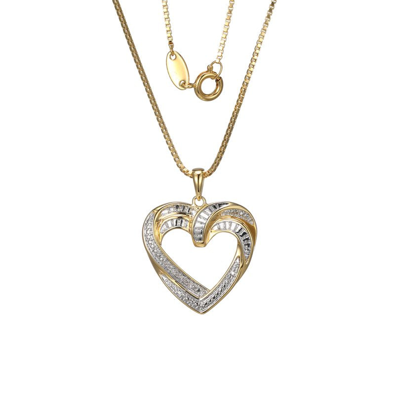 Forever Facets Diamond Accent 3-Piece Gold Jewelry Set for Women - Earrings, Pendant & Ring