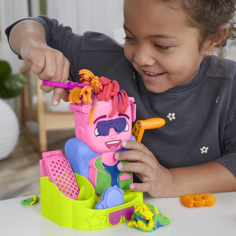 Play-Doh Hair Styling Salon Playset with 6 Cans for Kids Ages 3+