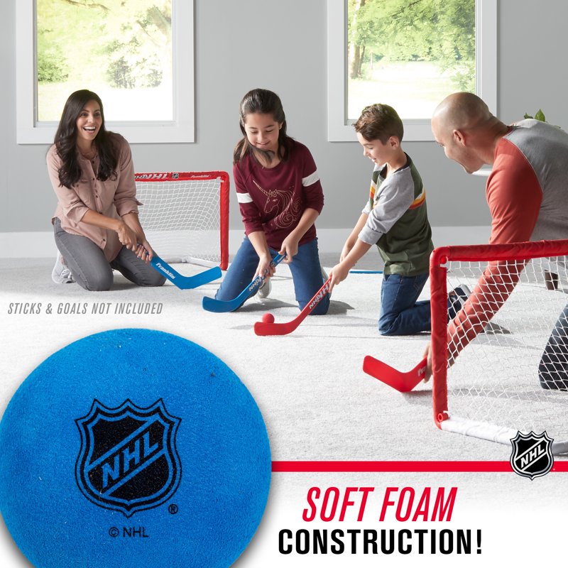 Mini Foam Hockey Balls - 12 Pack for Indoor Floor & Knee Hockey