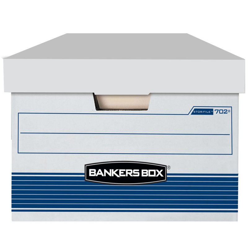 Legal File Storage Box 4-Pack - Extra Strength Foldable Office File Organizer