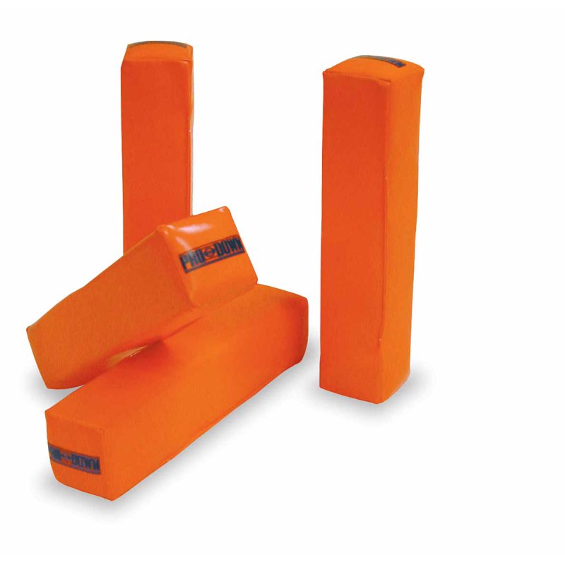 Weighted Football Pylons 4-Pack - Bright Fluorescent Orange Safety Markers