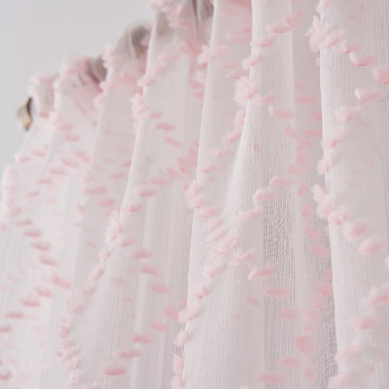 Kids Room Sheer Curtain Panel with Diamond Pattern - Multiple Sizes & Styles