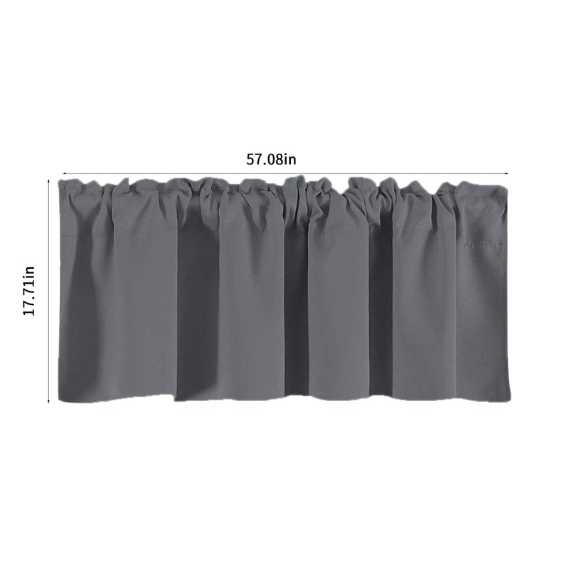Blackout Window Valance Curtains 42x18 Inches for Kitchen & Living Room
