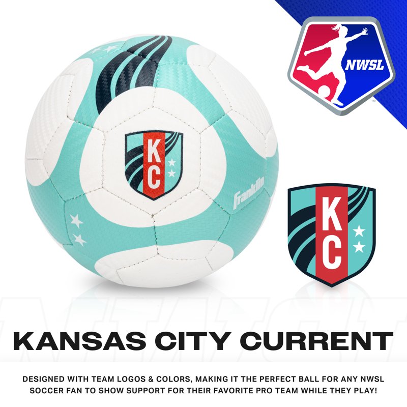 Kansas City Current Mini Size 1 Soccer Ball with Air Pump Included - Franklin Sports NWSL Training Ball