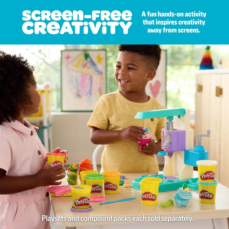 Kids Play Dough Set - Rainbow Colors 8-Pack, Non-Toxic Creative Modeling Clay
