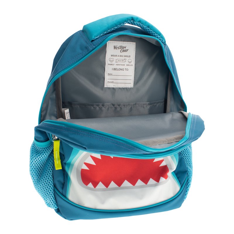 Kids Mini Shark Backpack with Lunch Box & Pencil Pouch - Water-Resistant