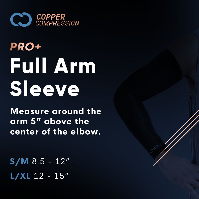 Full Arm Compression Sleeve for Tendonitis, Arthritis & Muscle Support