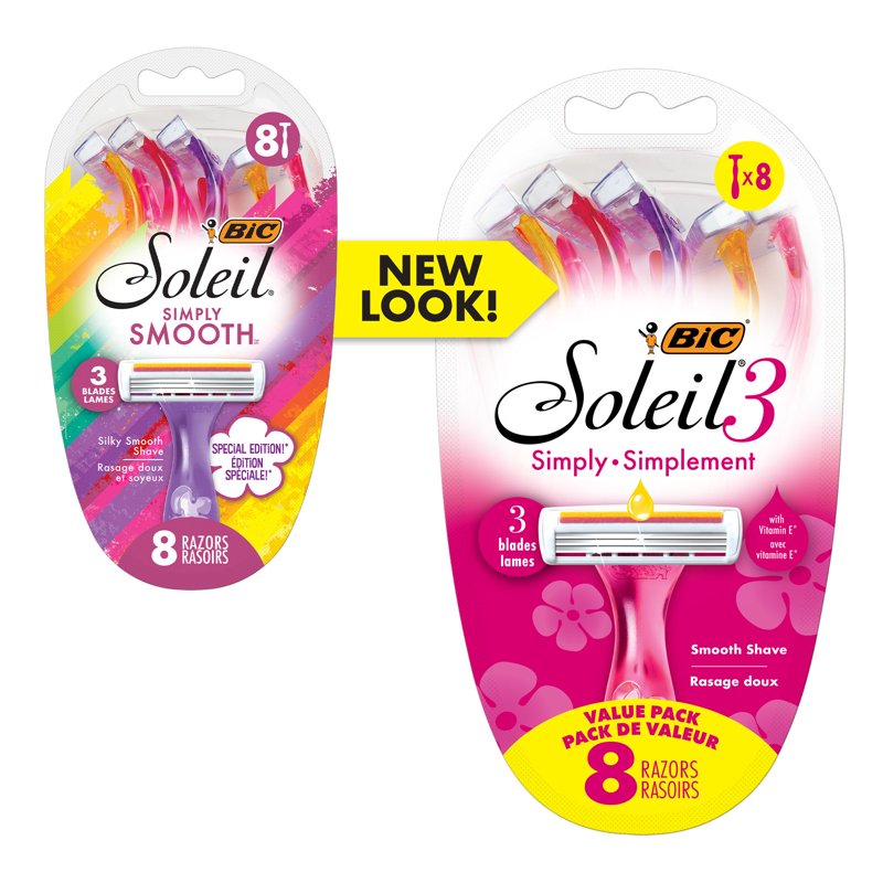 Women's Disposable Razor Set - 3-Blade with Vitamin E, 8 Count
