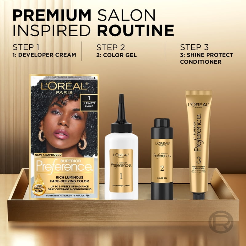 Permanent Hair Color Kit - Fade-Defying, Rich Blonde & Brown Shades