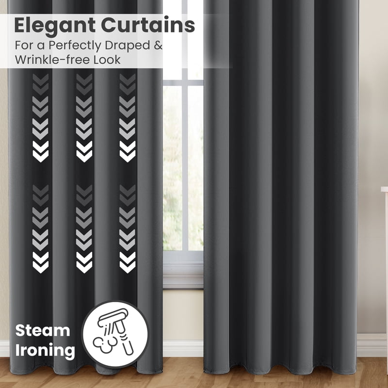 Blackout Curtains Set - Thermal Insulated Room Darkening Window Drapes
