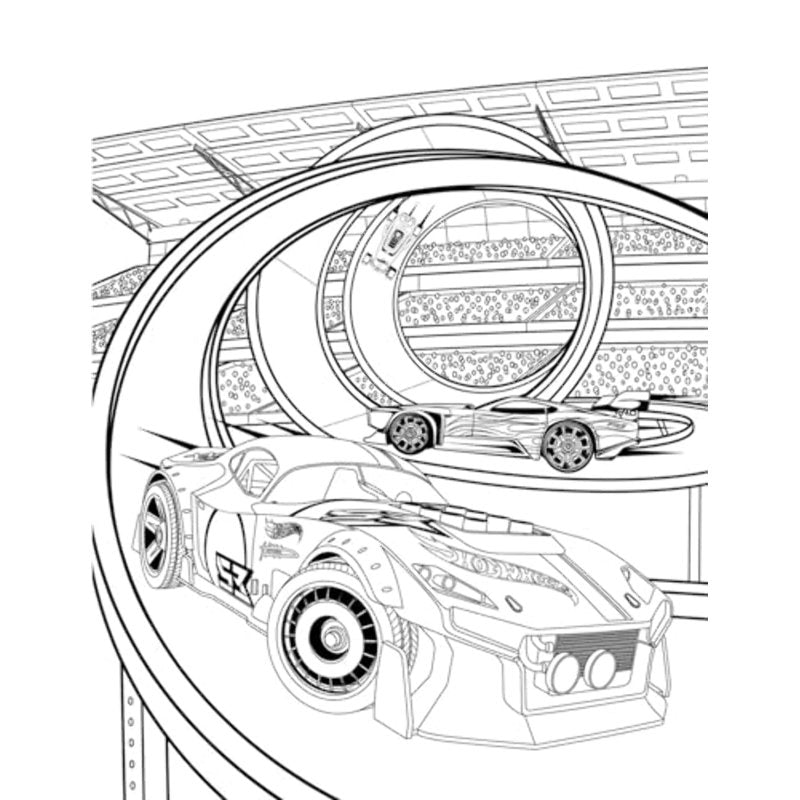 Giant Hot Wheels Coloring Book with 192 Pages for Kids - Officiel Toy