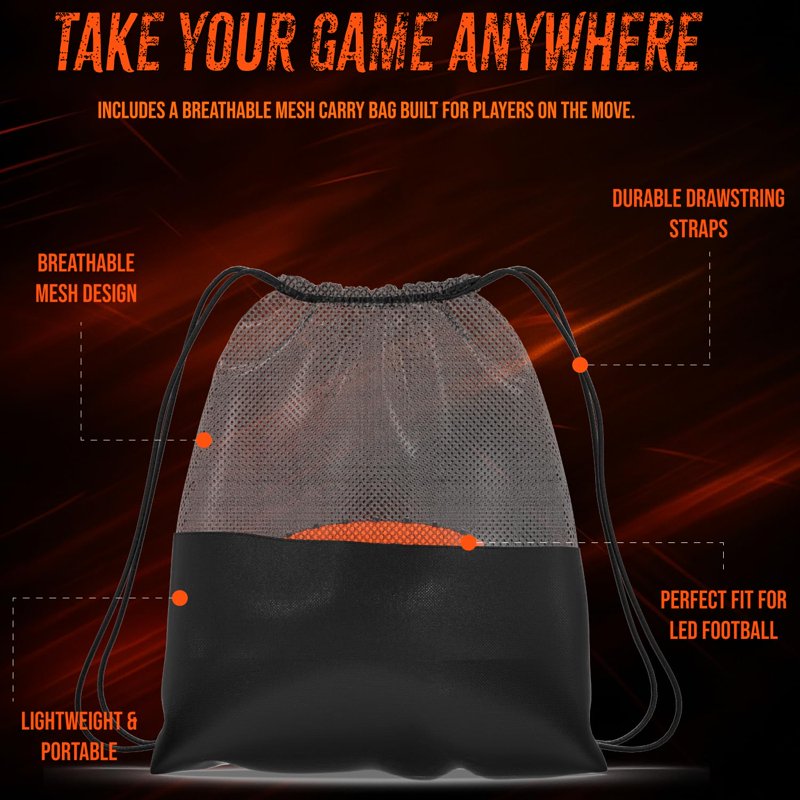 Glow in the Dark Football for Kids - Official Size Night Play