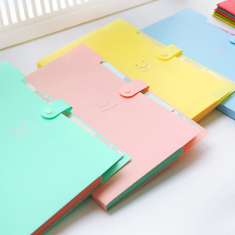 A4 5-Pocket Expanding File Folder - Durable Water-Resistant Document Organizer