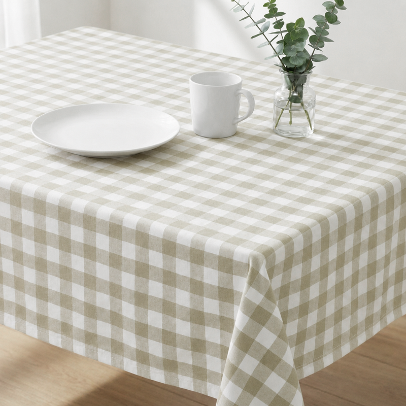 Checkered Gingham PolyPoplin Fabric by the Yard - 60 Inch Wide for Sewing & Crafting