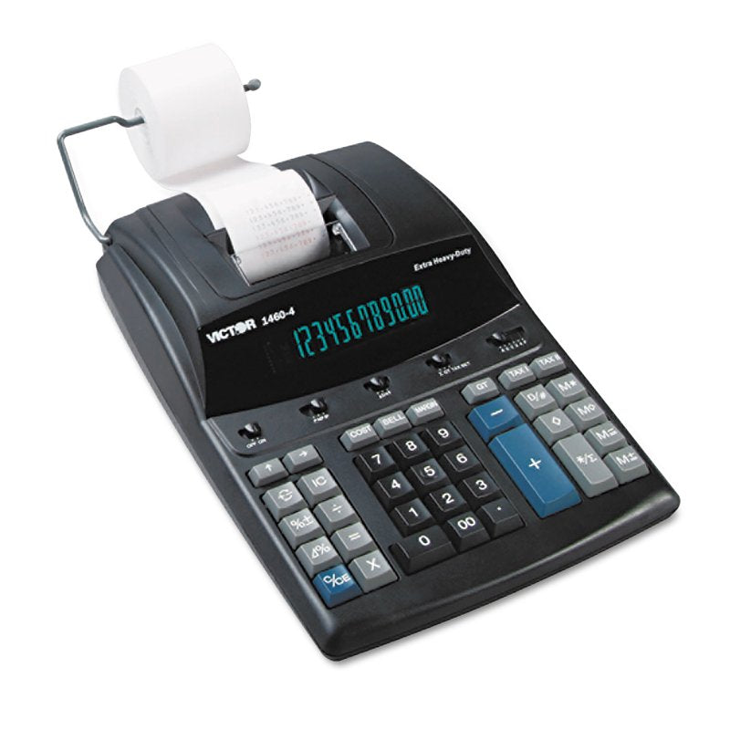 Heavy Duty 12 Digit Commercial Printing Calculator with Fast Ribbon Printer