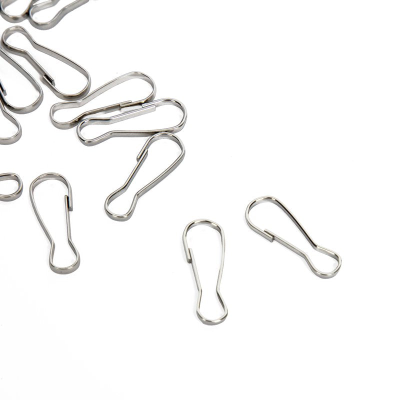 Metal Lanyard Hooks 40-Pack for Jewelry and Craft Making - Silver Finish
