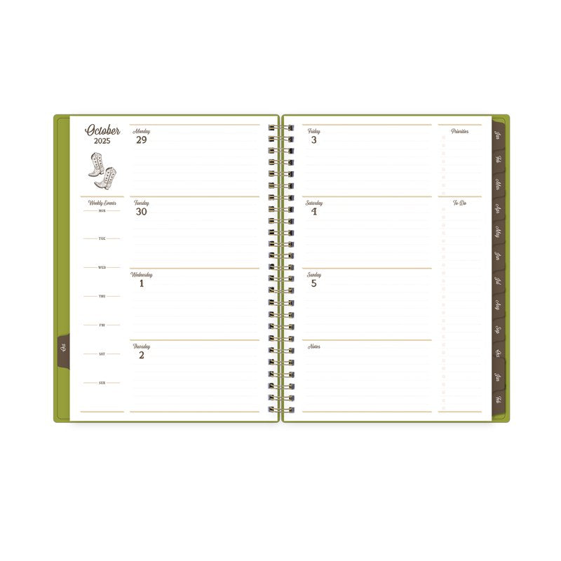 Jessie James Decker Blue Sky 15-Month Weekly & Monthly Planner - Limelight Green