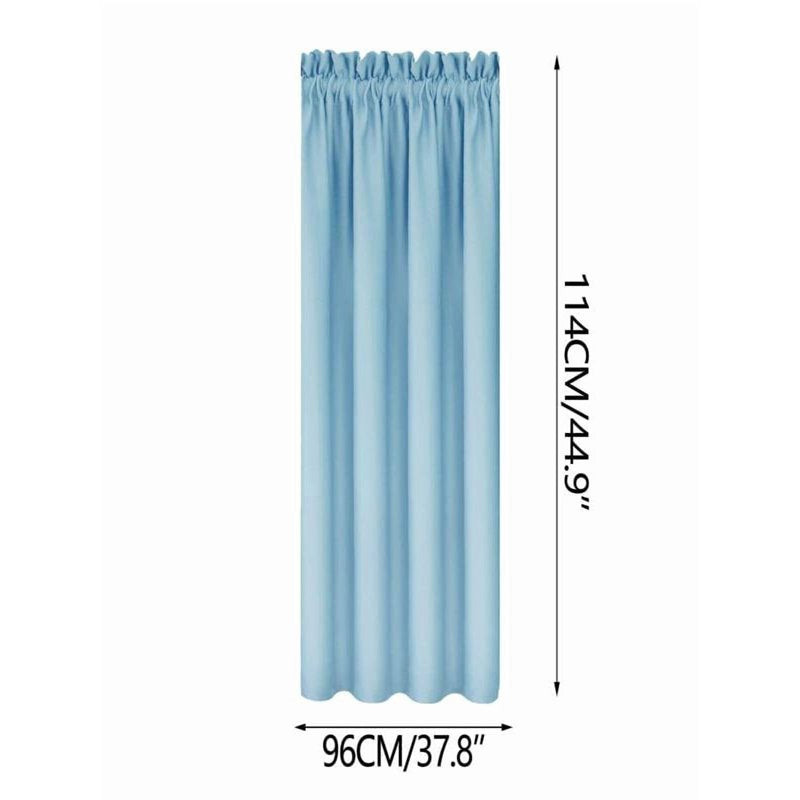 Blackout Curtains Rod Pocket Room Darkening Window Drape - 37.8 x 44.9 Inch