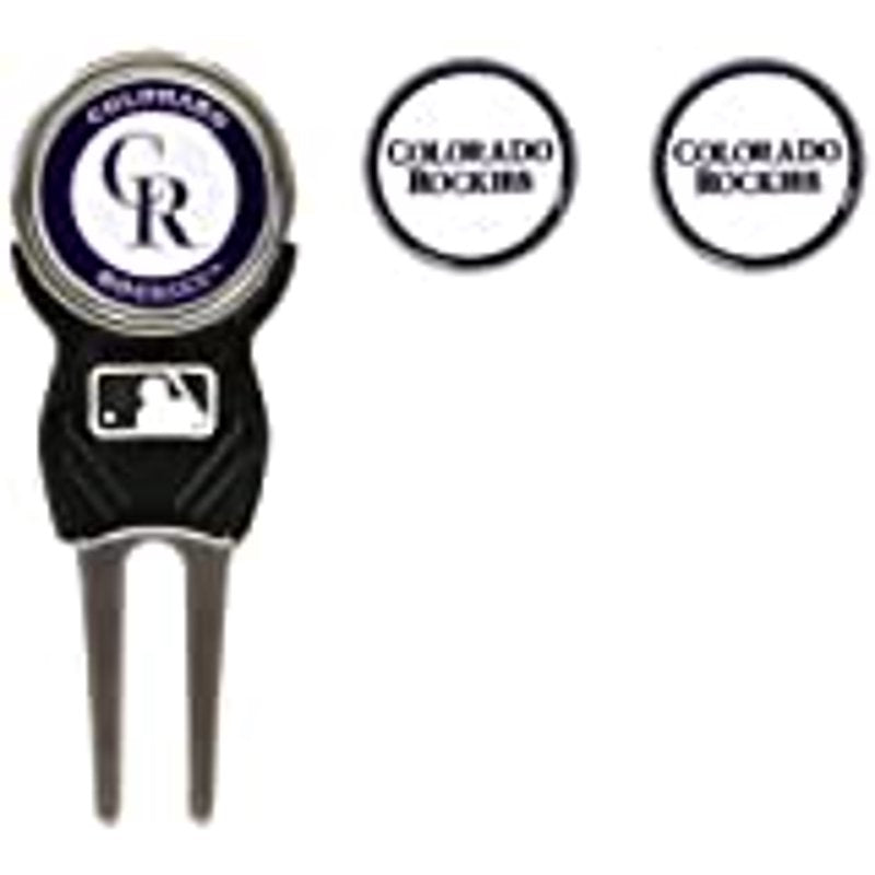 Colorado Rockies Divot Tool Gift Set - 4 Balls & Removable Ball Marker