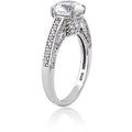 Sterling Silver 2ctw 100-Facet Cubic Zirconia Ring with CZ Stones - Multiple Sizes