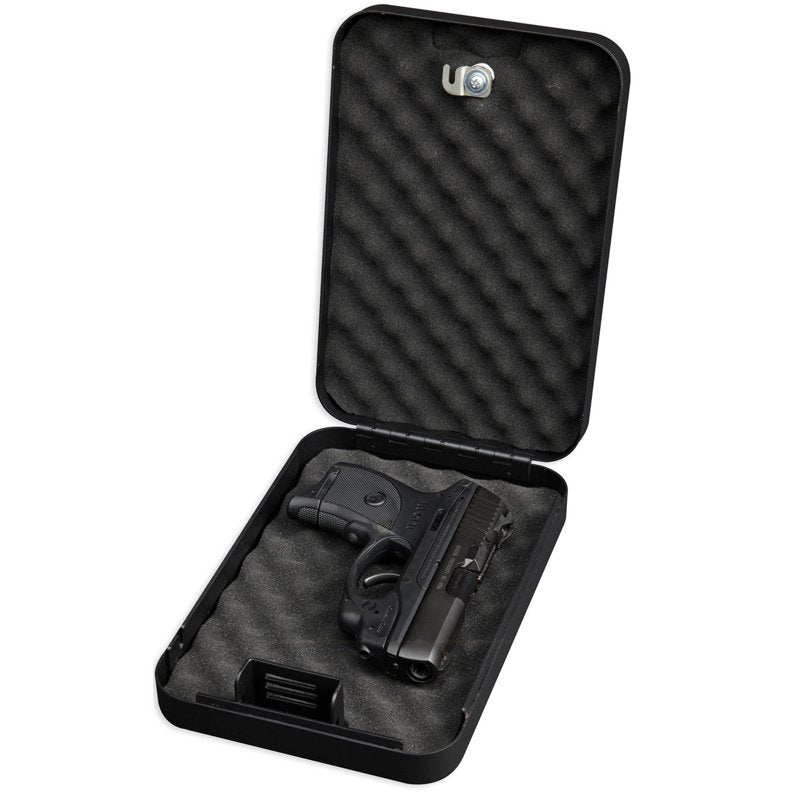 TSA Approved Personal Vault Key Lock with Steel Security Cable - Black