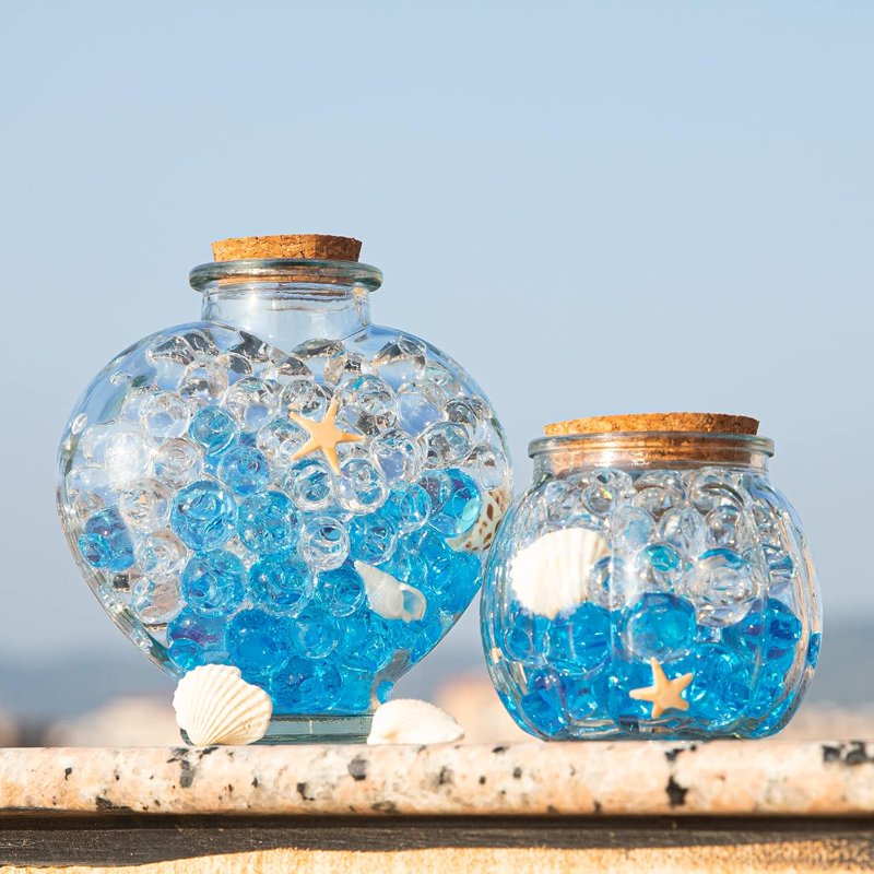 Water Gel Jelly Beads Vase Filler Set - Non Toxic Water Beads for Wedding Centerpieces & Floral Arrangements