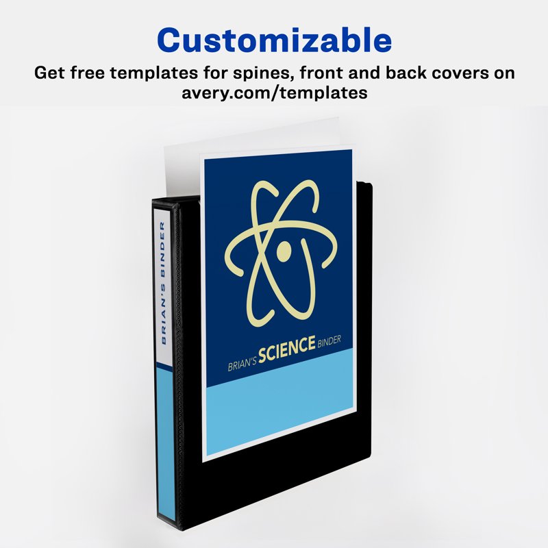 Durable View Binders with 1 Inch Rings - Black, 275 Sheet Capacity