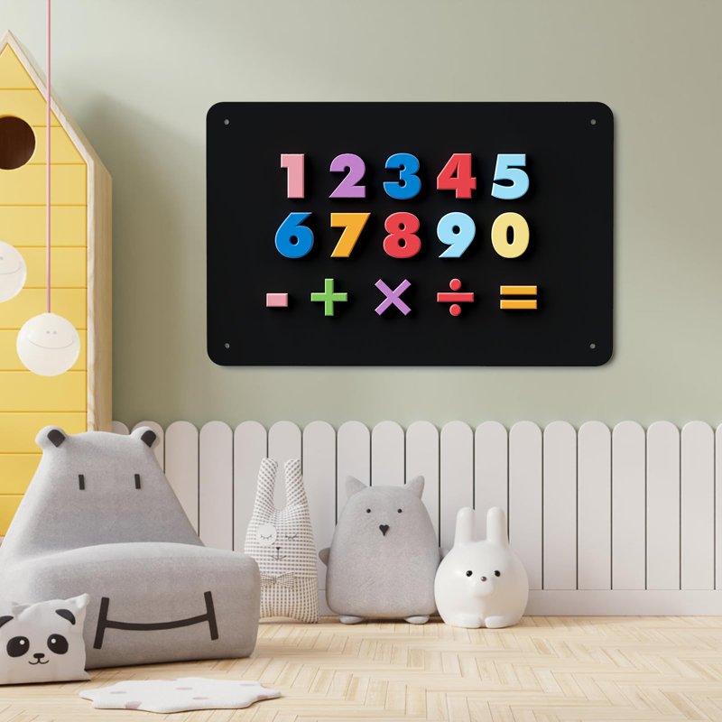 Magnetic Bulletin Board 17.5x11.4 Inch Wall Organizer with Dual Lock Tape and Screws