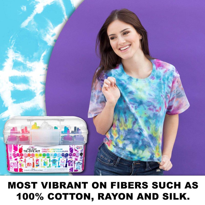 Tulip One-Step Tie-Dye Kit 20 Colors Rainbow Tub for Group Activity