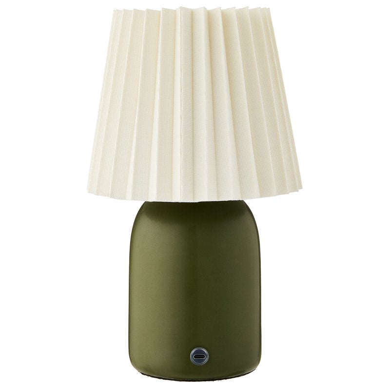 Rechargeable LED Portable Table Lamp with Dimmable Touch Sensor - Green, White Shade
