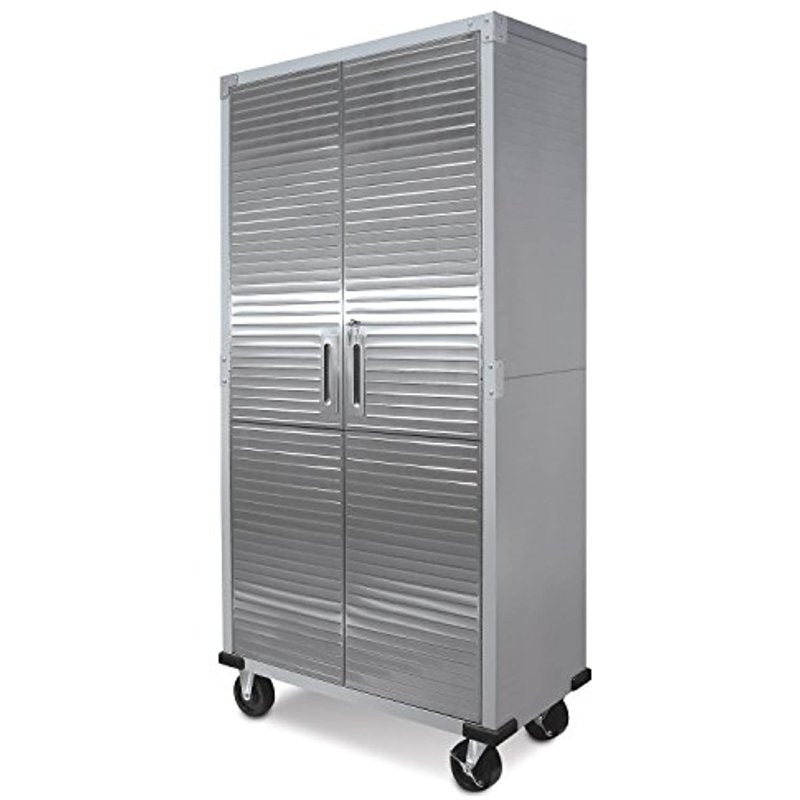 36-Inch Wide Rolling Storage Cabinet with Locking, Adjustable Shelves - Granite Gray, Red, White, Graphite