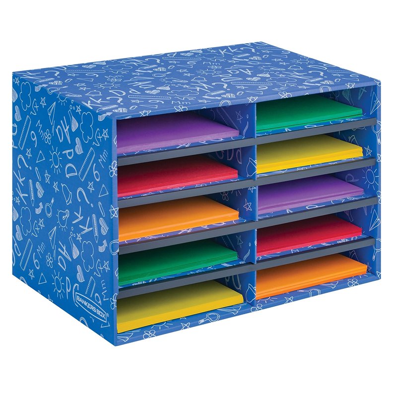 Classroom Literature Organizer with 10 Compartments - Recycled Material
