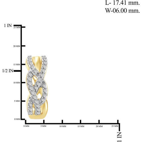 Diamond Accent Gold-Plated Hoop Earrings - 14k Jewelry for Women