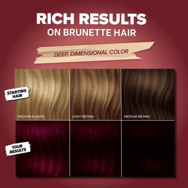 Semi-Permanent Hair Dye Kit for Dark Hair - Multiple Shades, Vegan & Cruelty-Free