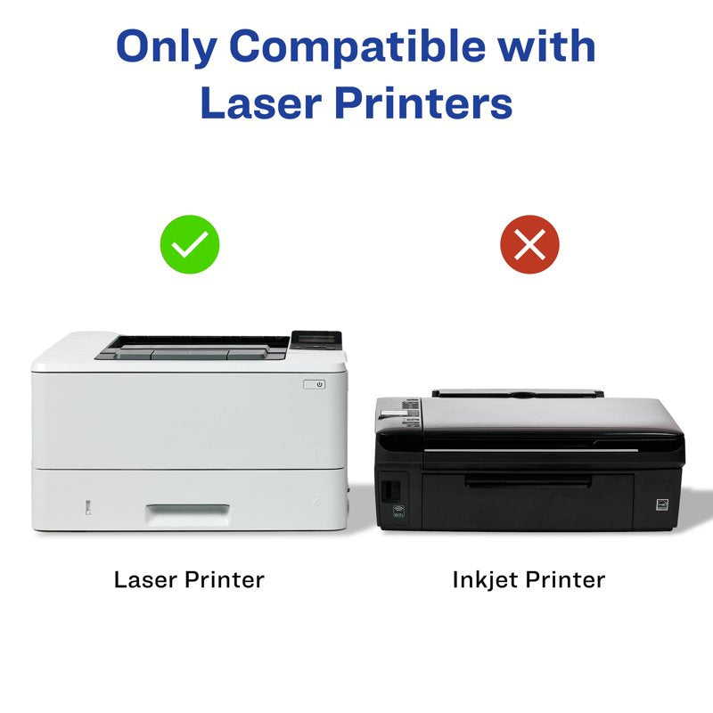 Printable Address Labels 1" x 2-5/8" White 750 Count - Laser Compatible, Easy Peel