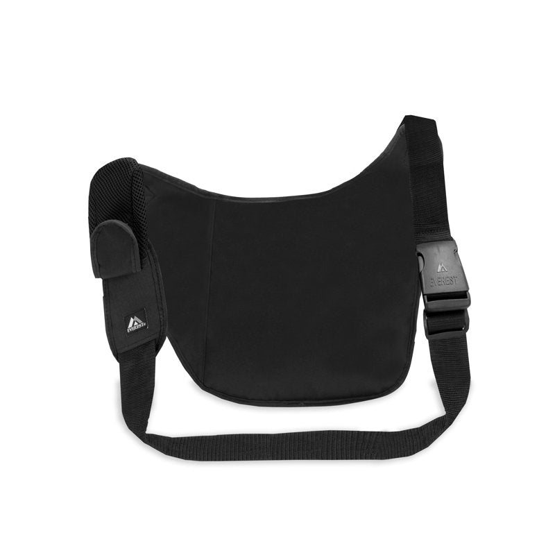 Large Unisex Messenger Bag with Multiple Pockets - Black