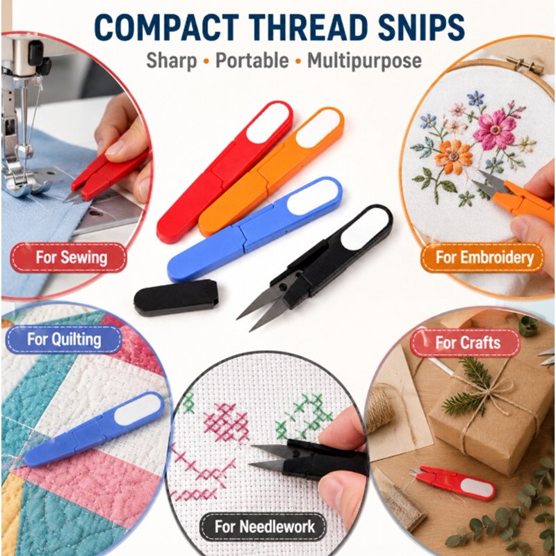 Small Craft Scissors Set with Safety Covers - Yarn, Sewing & Cross Stitch