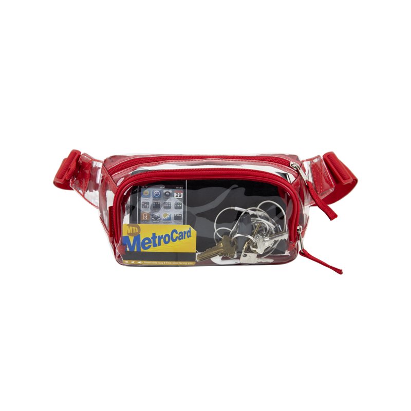 Unisex Clear Waist Bag with Adjustable Strap - Durable Fanny Pack for Events