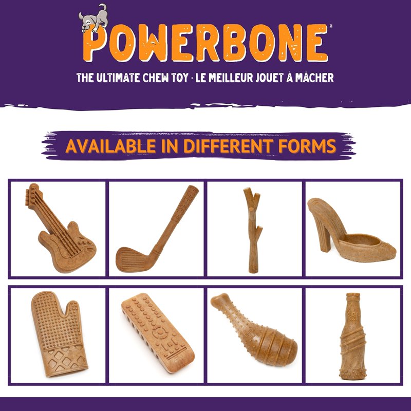 Powerbone 12-Inch Hockey Stick Dog Chew Toy Durable & Safe for Aggressive Chewers