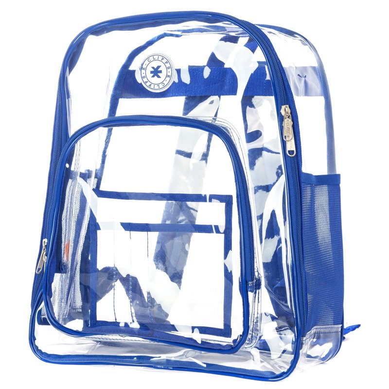 Clear PVC School Backpack 17 Inch Unisex Teen-Adult Durable Transparent Bag