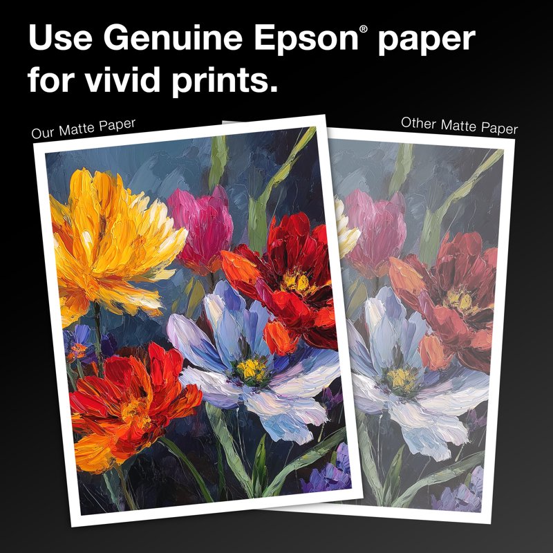 Epson Premium Matte Presentation Paper 8.5x11 Inches, 50 Sheets
