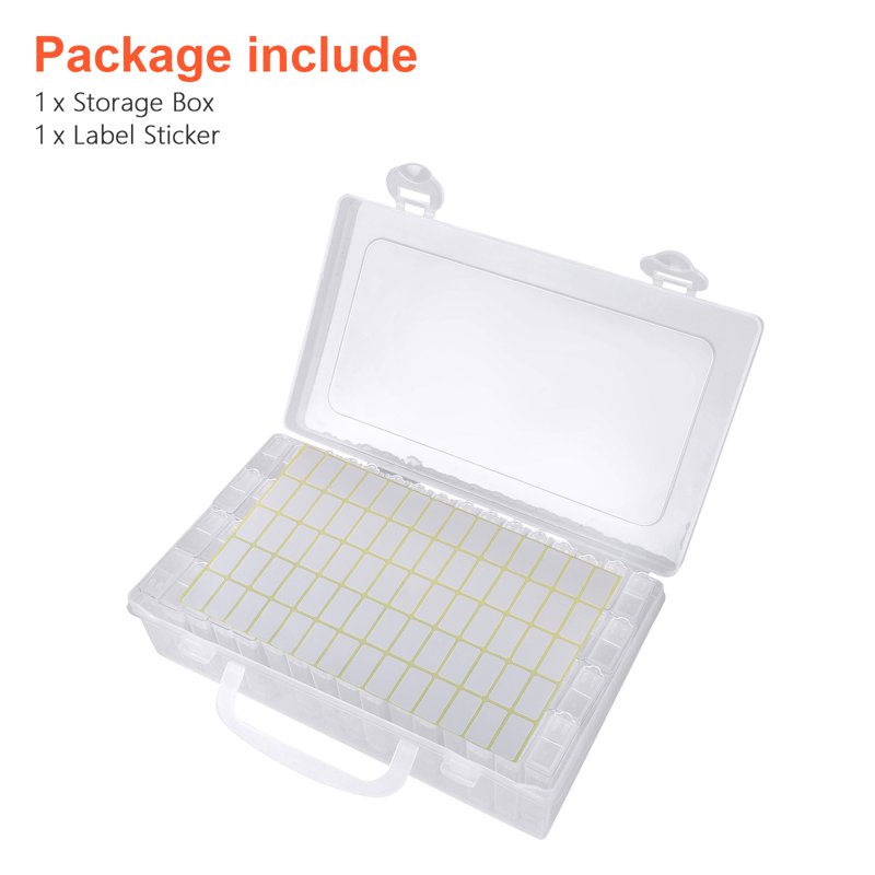 64 Grids Diamond Painting Storage Box with Adjustable Dividers - Bead and Jewelry Organizer