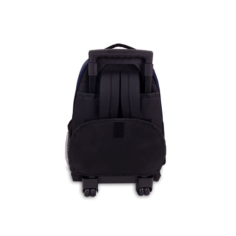 Unisex Wheeled Backpack with Multiple Pockets and Telescoping Handle