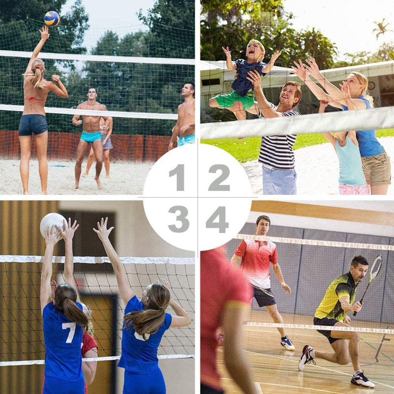 Outdoor Volleyball Net 32x3FT Heavy Duty with Steel Cable for Backyard Beach Pool