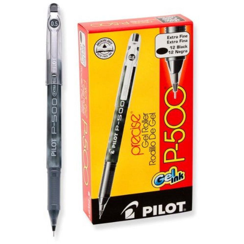 Gel Ink Pen Set - Extra Fine Point Black Writing Instruments, 6 Pack