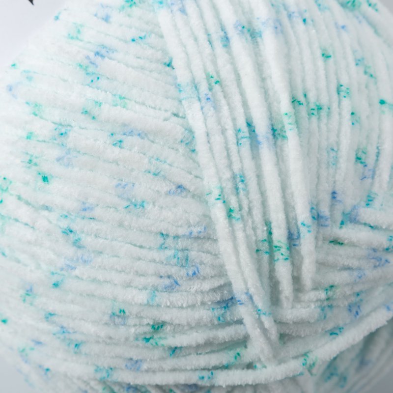 Medium Weight Chenille Yarn 12 Pack for Knitting Crochet & Crafts - Multi Colors