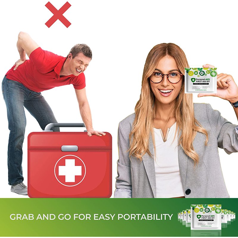 Portable Travel First Aid Kit 5-Pack Assorted Compact Emergency Medical Supplies
