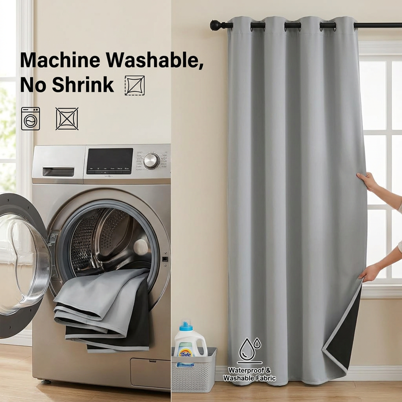 Blackout Thermal Insulated Grommet Curtains - Room Darkening Window Drapes