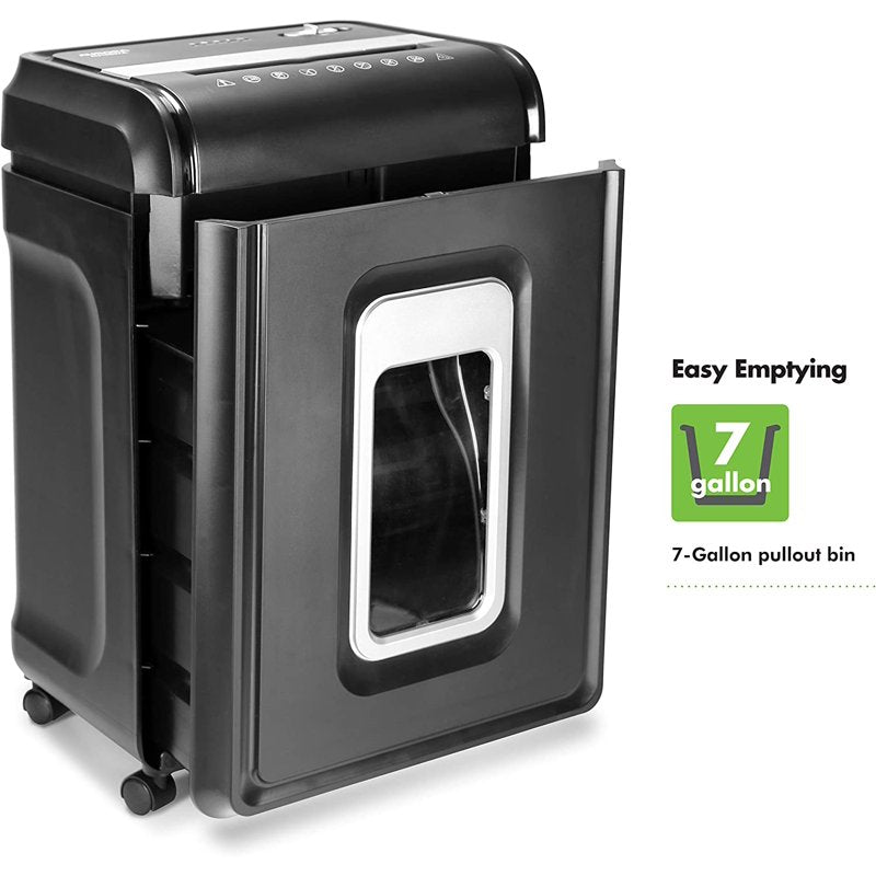 Heavy Duty Crosscut Paper and CD Shredder 22-Sheet Capacity with 7-Gallon Bin