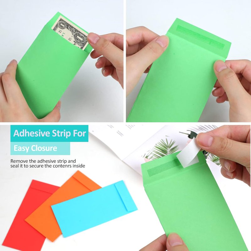 Cash Envelopes 100-Pack for Budgeting & Money Organization - 3.5 x 6.5 Inch